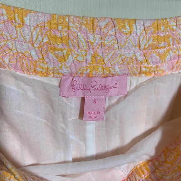 Lilly Pulitzer: ‘So Buzzed’ Bee Print Linen Skirt - Picture 5 of 6